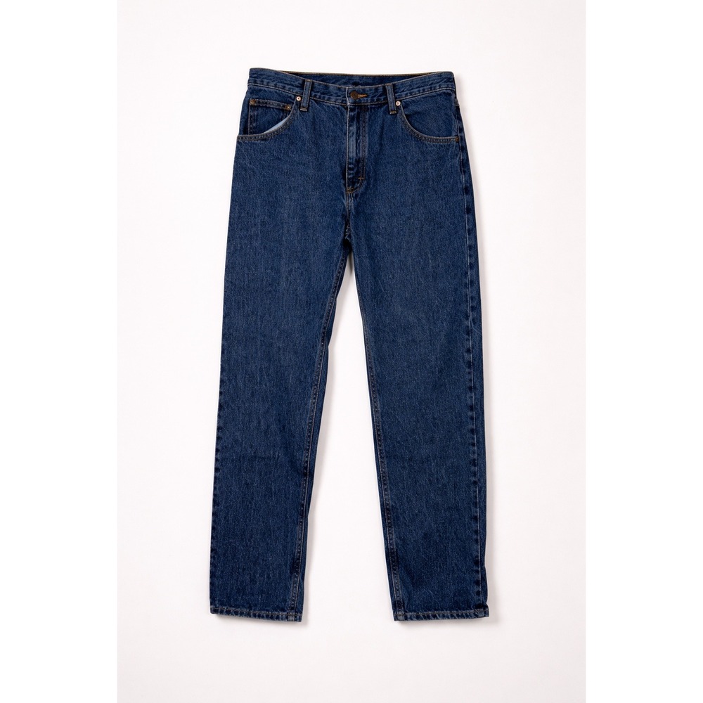 Men's Dark Wash Wrangler Denim Jeans Premium Quality‎ Straight Leg 34x30 Western